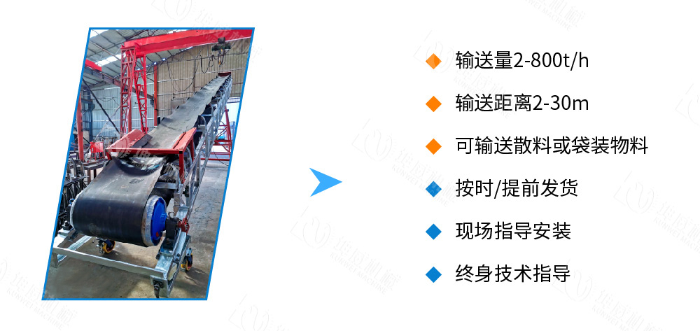 移動式皮帶輸送機(jī)優(yōu)勢特點